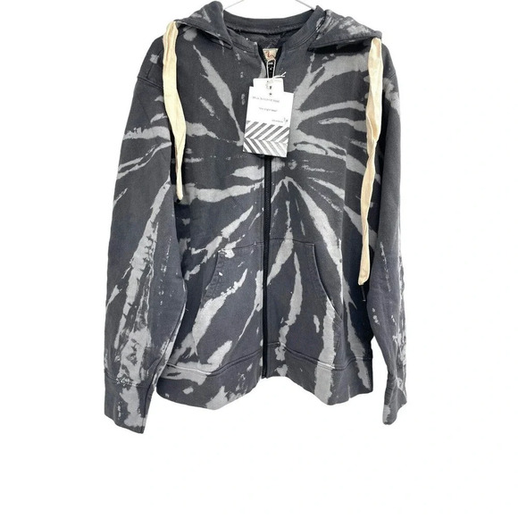 Free People Sandrine Sweatshirt Size M Rose Tie Dye Full Zip Hoodie Jacket - Picture 2 of 11